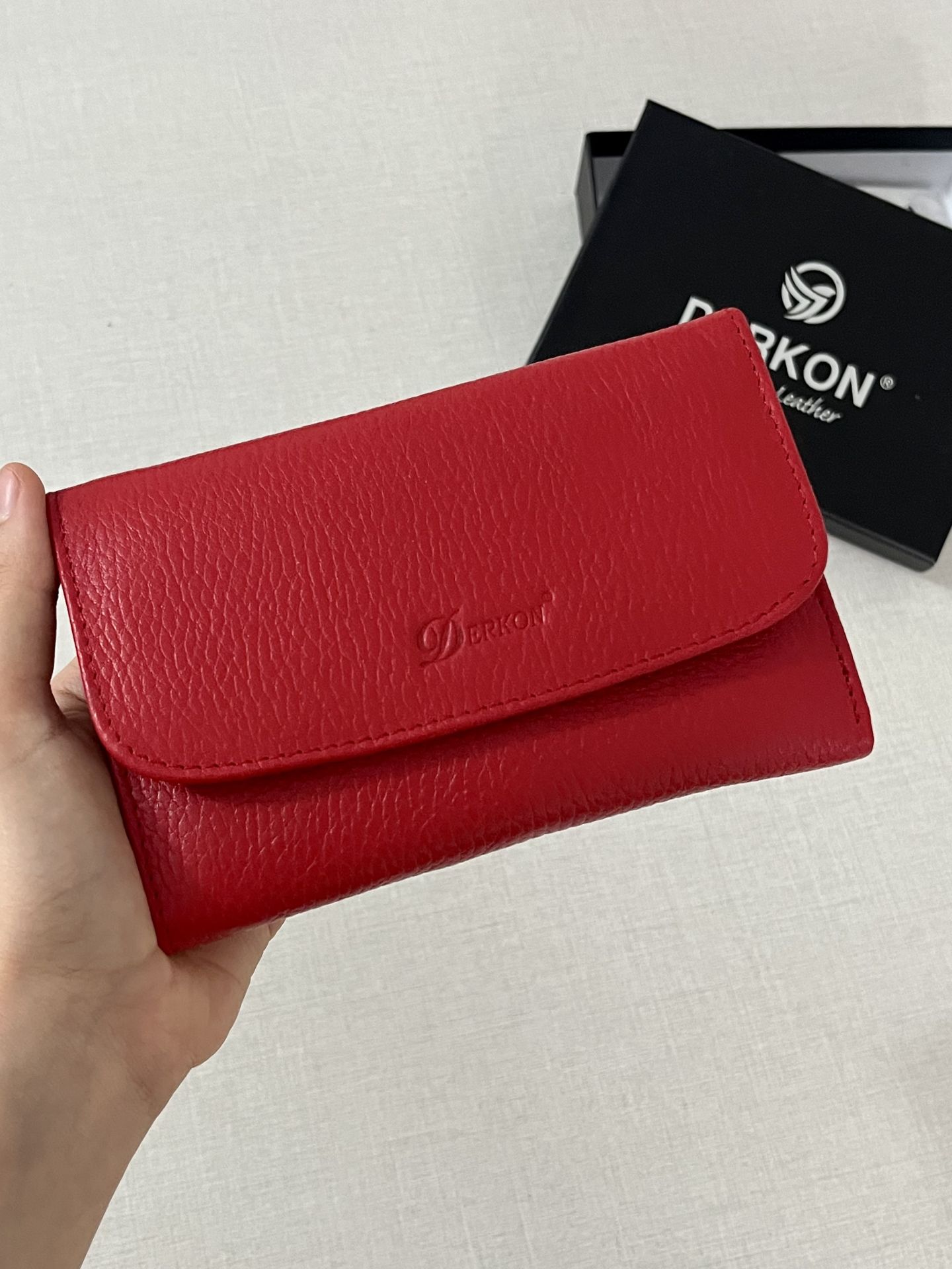 Derkon Medıo Model Kırmızı Kadın Cüzdanı