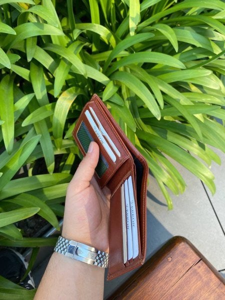 Derkon GARNE HAKİKİ DERİ Taba KİBAR CÜZDAN