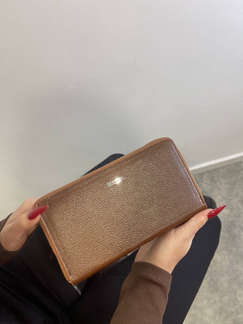 Derkon HAKİKİ DERİ UNISEX TELEFON ve KALEM BÖLMELİ Taba CÜZDANI