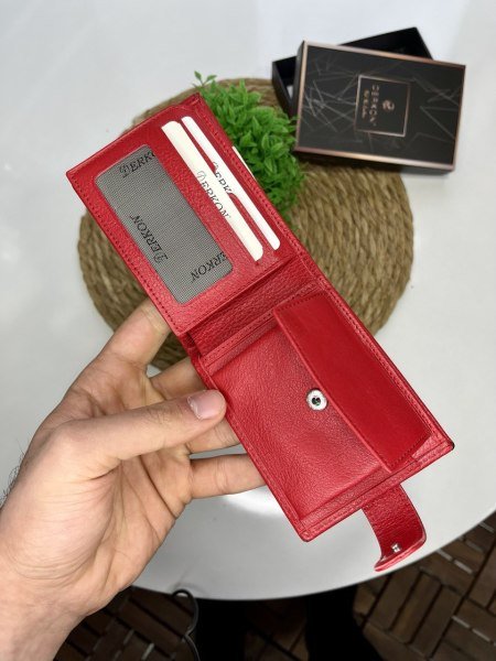Derkon DIŞTAN PATLI BOZUK PARA BÖLMELİ Kırmızı CÜZDAN