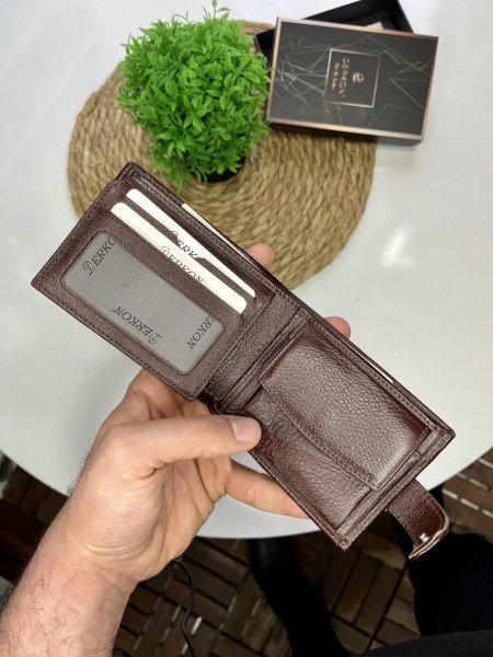 Derkon DIŞTAN PATLI BOZUK PARA BÖLMELİ Kahverengi CÜZDAN