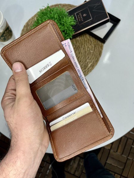 Derkon KATLAMALI HAKİKİ DERİ Taba ERKEK CÜZDAN & KARTLIK