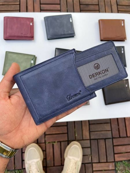 Derkon NOYİ VİNTAGE DERİ İÇTEN ÇIKMALI Lacivert CÜZDAN