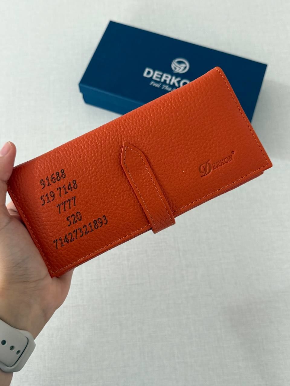 Derkon YAŞAM ÇİÇEKLİ DIŞTAN PATLI KİBAR HAKİKİ DERİ Turuncu KADIN CÜZDANI