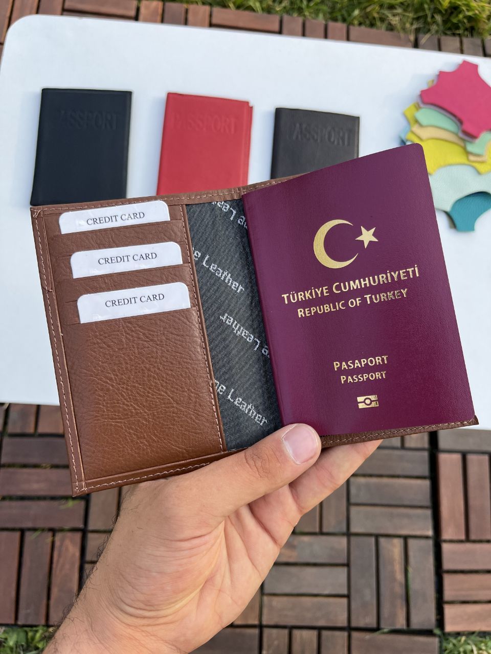 Derkon HAKİKİ DERİ TABA PASAPORTLUK
