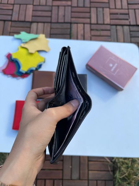 Derkon Monaco Hakiki Deri Erkek Cüzdanı Siyah
