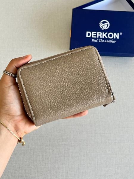 Derkon Nova Hakiki Deri  Kadın Cüzdanı Vizon