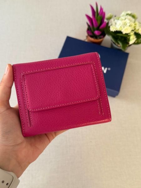 Ufak Bol Kartlıklı Hakiki Deri Cüzdan Misha Model Pembe
