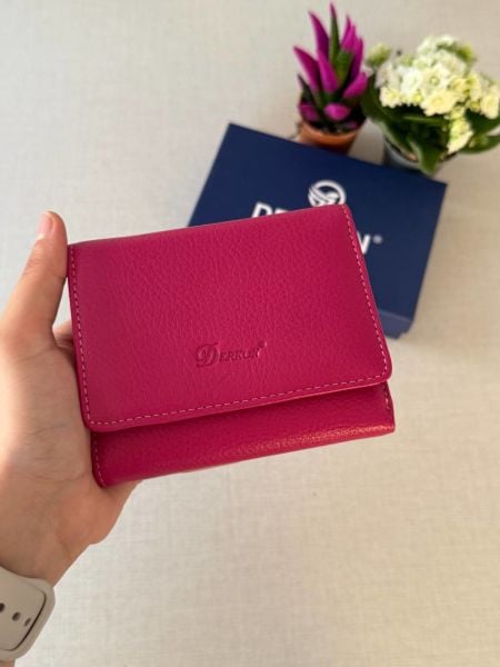 Ufak Bol Kartlıklı Hakiki Deri Cüzdan Misha Model Pembe