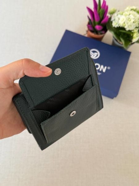 Ufak Bol Kartlıklı Hakiki Deri Cüzdan Misha Model Haki Yeşili